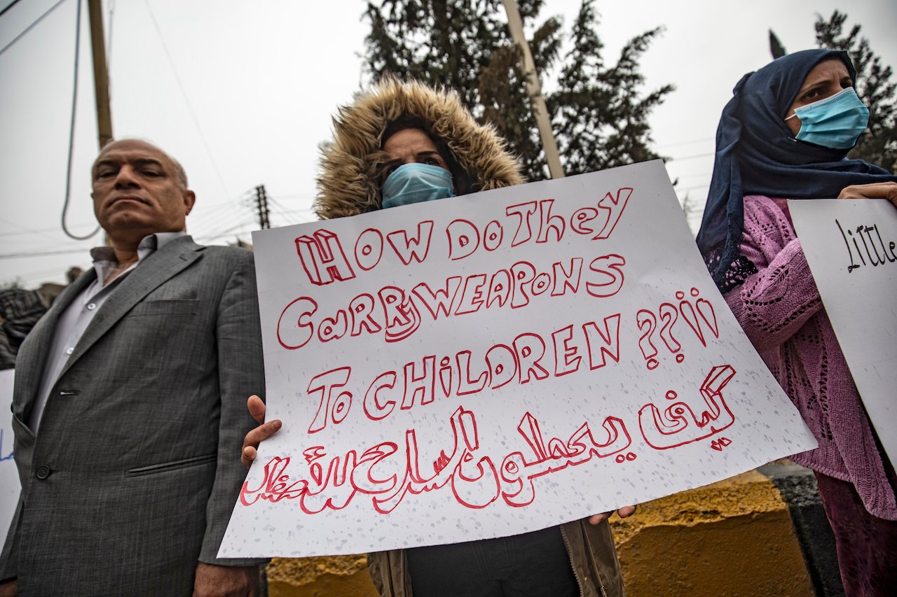 Syria Kurds Protest Enrollment of Teenage Girls for Combat