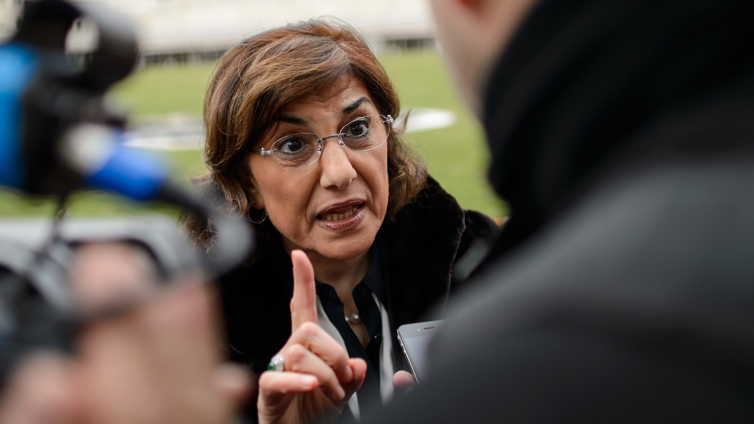 Buthaina Shaaban called the U.S. presence in Syria an occupation that must be resisted. AFP PHOTO / FABRICE COFFRINI