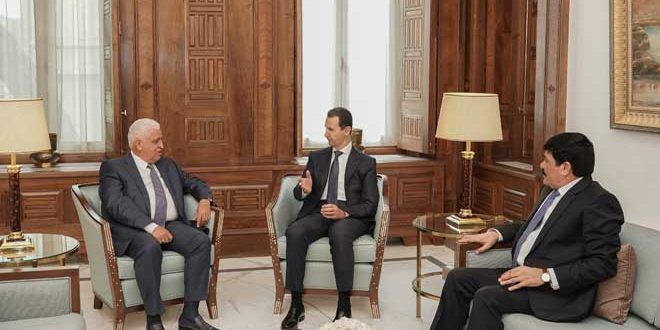 Assad Discusses Cooperation with Head of Popular Mobilization Forces in Iraq