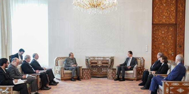 Assad Receives Khaji, Discusses Syria Iran Cooperation