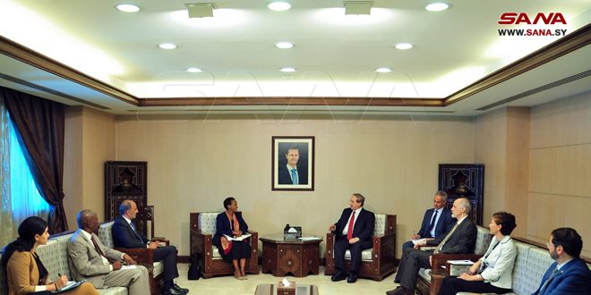 Mekdad Reviews with UN Assistant Secretary-General the Agency’s Humanitarian Work