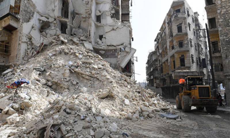 UN Organizations Participate in Removing Rubble in Regime Areas, Claiming They’re Due to Earthquake