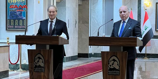 Mekdad: Syria and Iraq Together in Face of Challenges