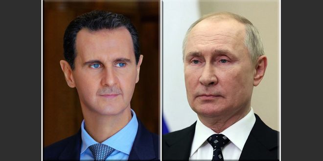 Syrian President Assad Extends Congratulations to Putin on Re-election