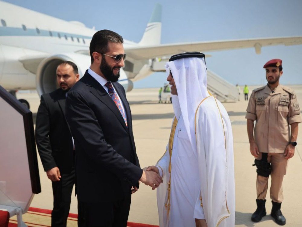 Syrian President Sharaa Meets Qatari Emir in Doha
